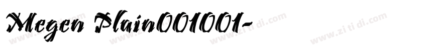 Megen Plain001001字体转换